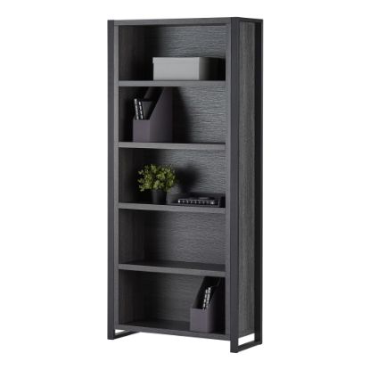 Picture of Realspace DeJori 70inH 5-Shelf Bookcase, Charcoal