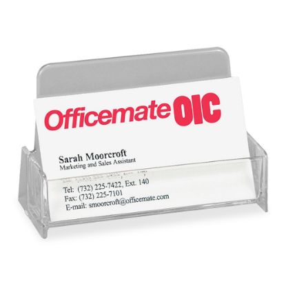 Picture of OIC Broad Base Business Card Holder, Clear