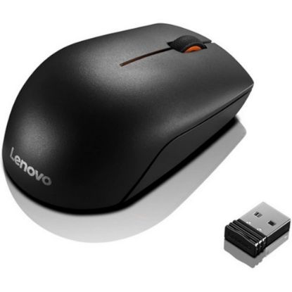 Picture of Lenovo 300 Wireless Compact Mouse - Laser - Wireless - Radio Frequency - Black - USB - 1000 dpi - Scroll Wheel - 3 Button(s)