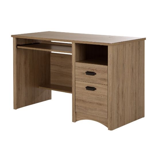 Picture of South Shore Gascony 46inW Computer Desk, Rustic Oak