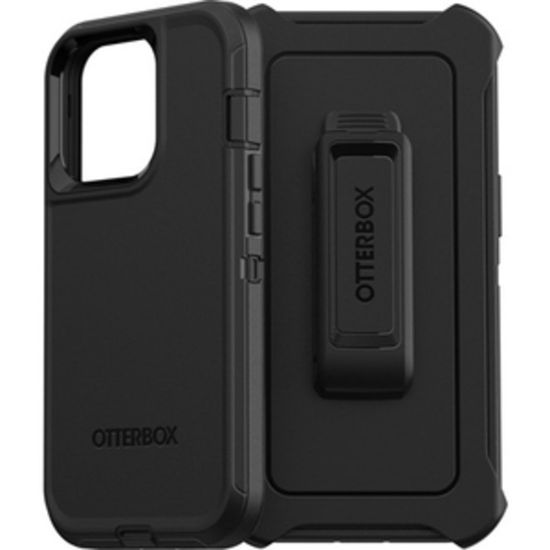 Picture of OtterBox Defender Rugged Carrying Case (Holster) Apple iPhone 13 Pro Smartphone - Black