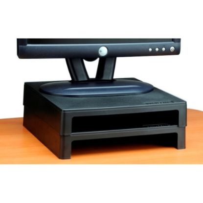 Picture of Vu Ryte Monitor Riser - 40 lb Load Capacity - 2in Height x 11in Width x 11in Depth - Graphite