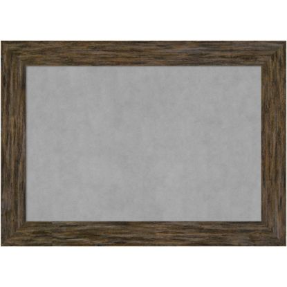 Picture of Amanti Art Magnetic Bulletin Board, Steel/Aluminum, 43in x 31in, Fencepost Brown Wood Frame