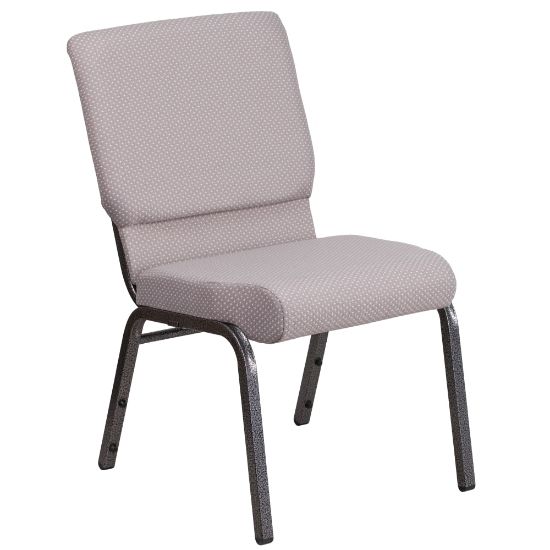 Picture of Flash Furniture HERCULES Series Stackable Church Chair, Gray Dot/Silvervein