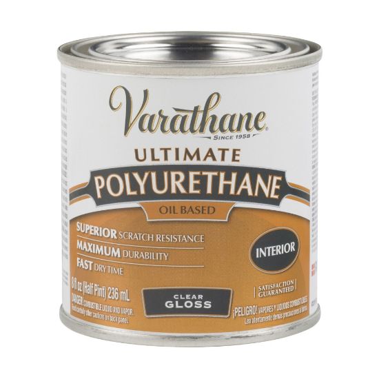 Picture of Rust-Oleum Varathane Ultimate Oil-Based Polyurethane, 8 Oz, Clear Gloss, Pack Of 4 Cans