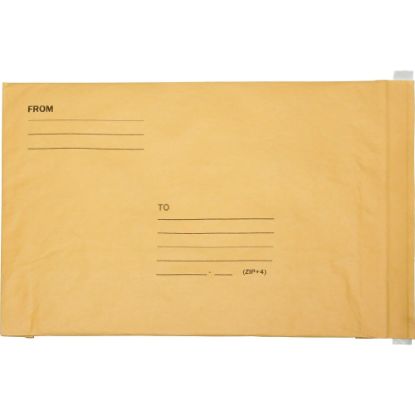 Picture of SKILCRAFT Kraft Lightweight Cushioned Mailers, 12 1/2in x 19in, Kraft, Pack Of 50 (AbilityOne 8105-00-117-9881)