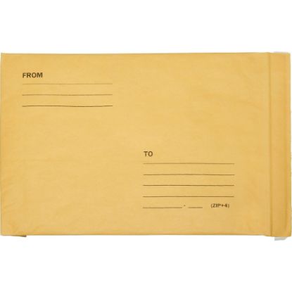 Picture of SKILCRAFT Kraft Lightweight Cushioned Mailers, 9 1/2in x 14 1/2in, Kraft, Pack Of 100 (AbilityOne 8105-00-117-9872)