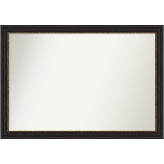 Picture of Amanti Art Narrow Non-Beveled Rectangle Framed Bathroom Wall Mirror, 27-1/2in x 39-1/2in, Accent Bronze