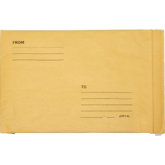 Picture of SKILCRAFT Lightweight Paper-Cushioned Mailers, 9 1/2in x 14 1/2in, Kraft, Pack Of 100 (AbilityOne 8105-00-281-1168)