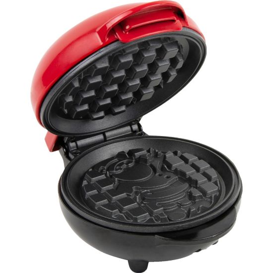 Picture of Nostalgia MyMini Personal Electric Waffle Maker, 3-3/4inH x 6-1/2inW x 5-1/4inD, Red Santa Claus