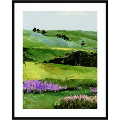 Picture of Amanti Art Flower Field Portrait II by Marie Elaine Cusson Wood Framed Wall Art Print, 41inH x 33inW, Black