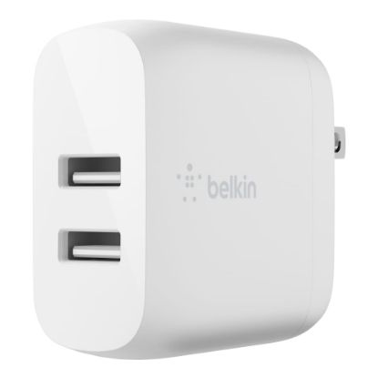 Picture of Belkin 24-Watt Dual Port USB Wall Charger, White