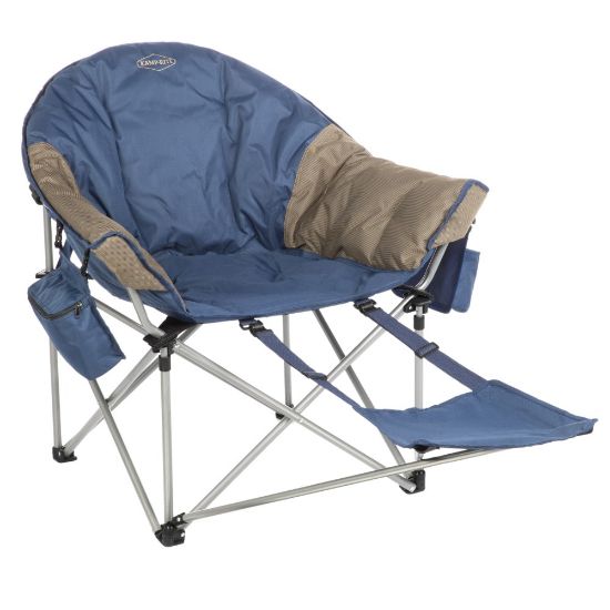 Picture of Kamp-Rite Kozy Klub Chair With Footrest, Tan/Blue