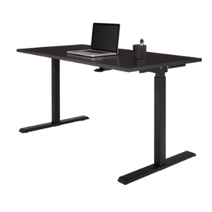 Picture of Realspace Magellan 60inW Pneumatic Height-Adjustable Standing Desk, Espresso