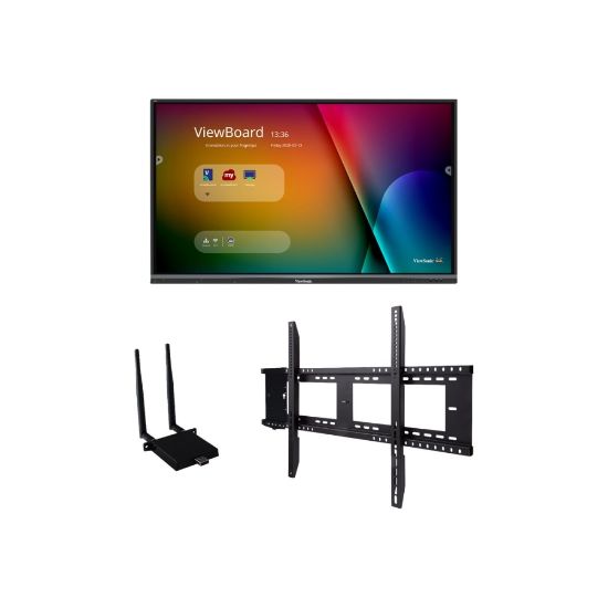 Picture of Viewsonic IFP7550-E1 - 75in ViewBoard 4K Ultra HD Interactive Flat Panel Bundle - 75in LCD - ARM Cortex A53 1.20 GHz - 2 GB - Infrared