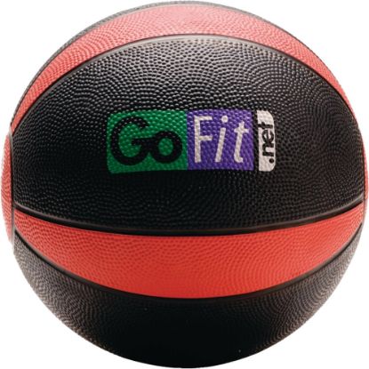 Picture of GoFit Medicine Ball (8 lbs; Black and Red) - Black, Red - Rubber