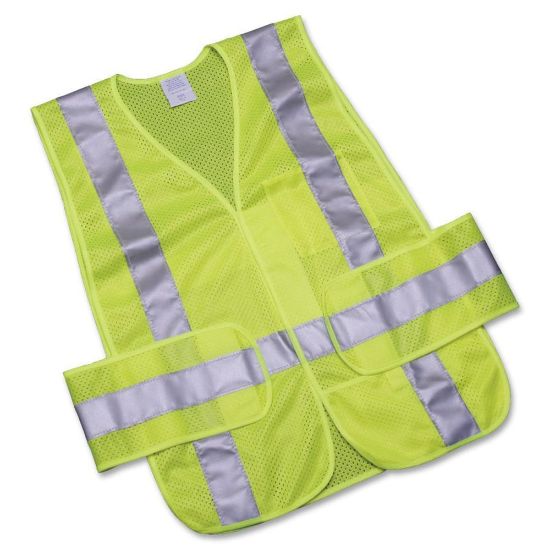 Picture of SKILCRAFT 360? Visibility Safety Vest, One Size, Orange/Lime Silver (AbilityOne 8415-01-598-4873)