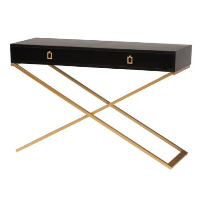 Picture of Baxton Studio Madan Modern And Contemporary Console Table, 29-1/2inH x 47-1/4inW x 15-3/4inD, Black/Gold