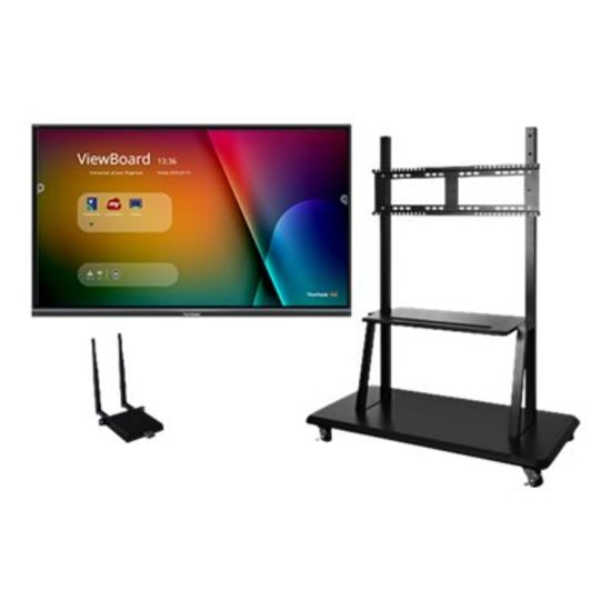 Picture of ViewSonic ViewBoard IFP8650-E2 Interactive Flat Panel Education Bundle with Trolley Cart - 86in Diagonal Class LED-backlit LCD display - interactive - with touchscreen (multi touch) - 4K UHD (2160p) 3840 x 2160