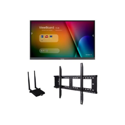 Picture of ViewSonic ViewBoard IFP8650-E1 Interactive Flat Panel Education Bundle with Wall Mount - 86in Diagonal Class LED-backlit LCD display - interactive - with touchscreen (multi touch) - 4K UHD (2160p) 3840 x 2160