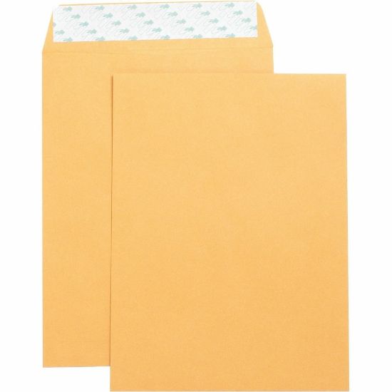 Picture of Business Source Self Adhesive Kraft Catalog Envelopes - Catalog - 9in Width x 12in Length - 28 lb - Self-sealing - Kraft - 250 / Box - Brown Kraft