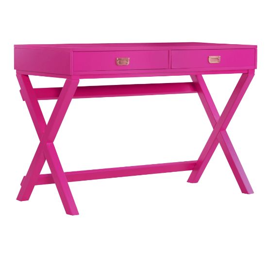 Picture of Linon Ari 44inW Home Office Writing Desk, Raspberry