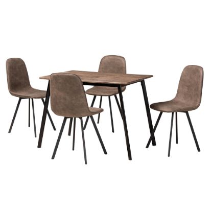 Picture of Baxton Studio Filicia 5-Piece Dining Set, Gray/Black