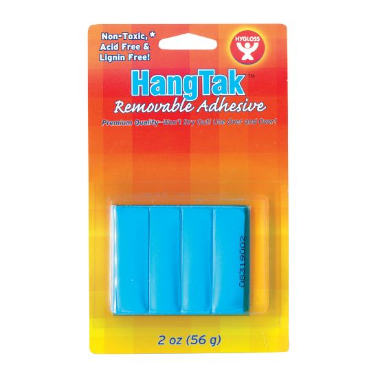 Picture of Hygloss HangTak Reusable Adhesive, 2 Oz, Blue, Pack Of 12