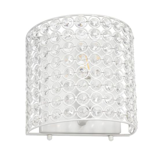 Picture of Lalia Home Metal Wall-Mounted Sconce, 4-3/4inW, Crystal/White