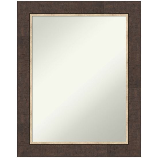 Picture of Amanti Art Non-Beveled Rectangle Framed Bathroom Wall Mirror, 29in x 23in, Lined Bronze