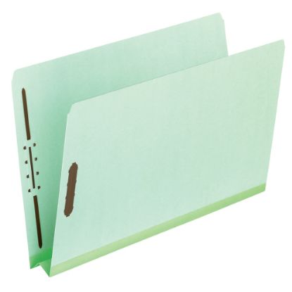 Picture of Pendaflex File Folders With Fasteners, Letter Size, Straight Cut, 2in Expansion, Light Green, Box Of 25 Folders