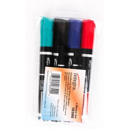 Picture of Integra Dry-Erase Markers - Assorted - 4 / Pack