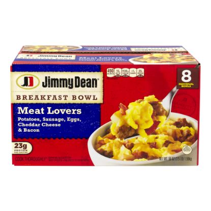 Picture of Jimmy Dean Meat Lovers Breakfast Bowls, 56 Oz, Box Of 8 Bowls