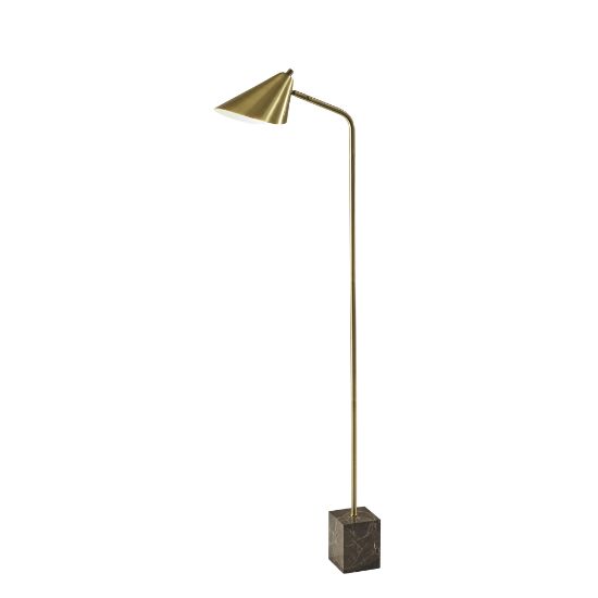 Picture of Adesso Hawthorne Floor Lamp, 55inH, Brown Marble/Antique Brass