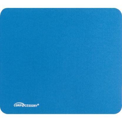 Picture of Compucessory Smooth Cloth Nonskid Mouse Pads - 9.50in x 8.50in Dimension - Blue - Rubber, Cloth - 1 Pack