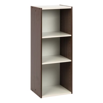 Picture of IRIS 34-11/16inH 3-Shelf Space-Saving-Shelf, Walnut Brown