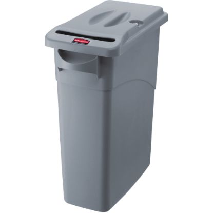 Picture of Rubbermaid Slim Jim Confidential Document Container, 23 Gallons, 31in x 11in, Gray