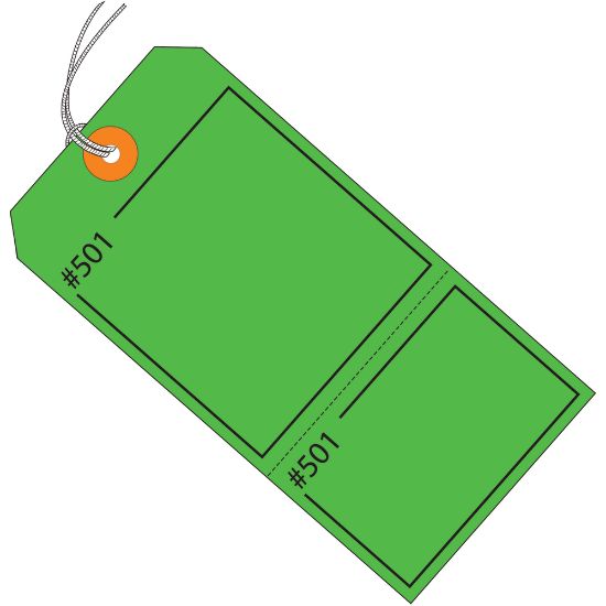 Picture of Partners Brand Claim Tags, 100% Recycled, 4 3/4in x 2 3/8in, Green, Case Of 1,000