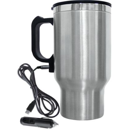 Picture of Brentwood Electric Coffee Mug With Wire Car Plug, 16 Oz., Silver