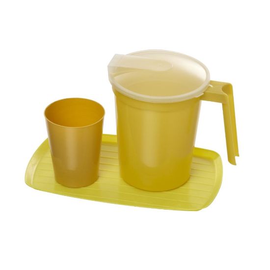 Picture of Medline Water Tumbler & Pitcher Sets With Tray, Gold, Pack Of 12