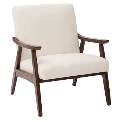 Picture of Ave Six Davis Chair, Linen/Medium Espresso