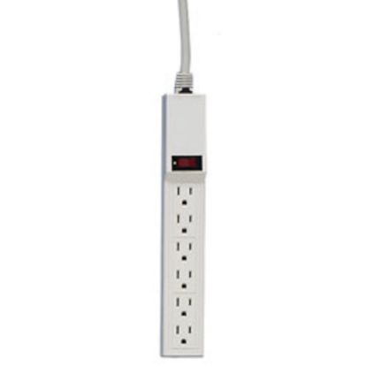 Picture of Compucessory 6-Outlet Power Strip, 6ft Cord, Gray