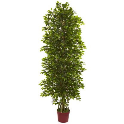 Picture of Nearly Natural 6ftH 4-Tier Mini Ficus Tree, Green