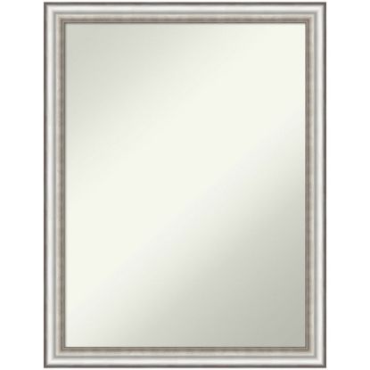 Picture of Amanti Art Narrow Non-Beveled Rectangle Framed Bathroom Wall Mirror, 26-1/2in x 20-1/2in, Salon Silver