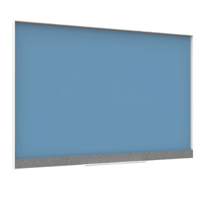 Picture of U Brands Magnetic Glass Dry-Erase Board, 48in X 36in, Blue Surface, White Aluminum Frame, Actual Size 47in X 35in (3195U00-01)