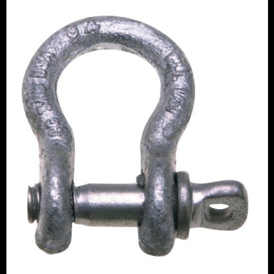 Picture of 419 3/8in 1T Galvanized Zinc Carbon Anchor Shackle With Screw Pin