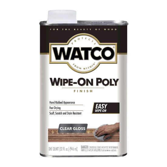 Picture of Watco Wipe-On Polyurethane, 32 Oz, Clear Gloss, Pack Of 6 Cans