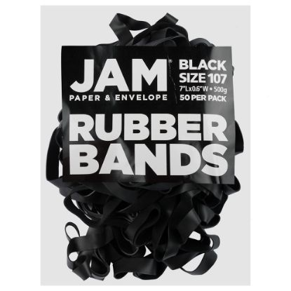 Picture of JAM Paper Rubber Bands, Black, Size 107