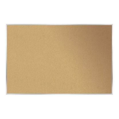 Picture of Ghent Cork Bulletin Board, 18in x 24in, Aluminum Frame With Silver Finish