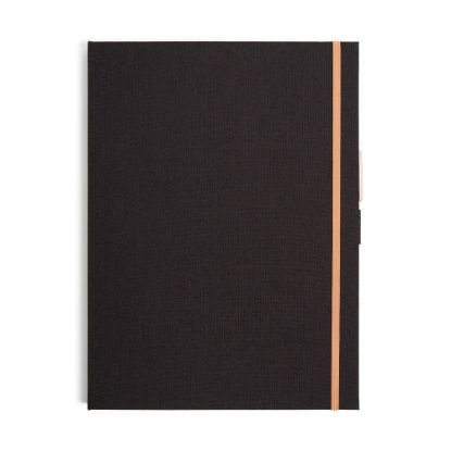 Picture of U Brands Linen Padfolio With Porous Pen, 12-1/2in x 9-3/4in, Black